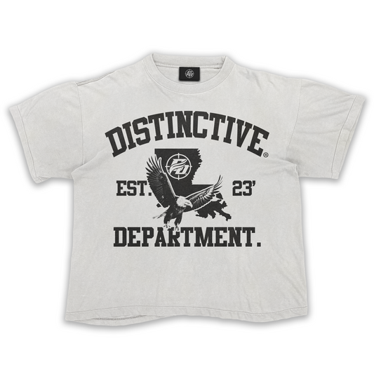 Distinctive “vintage boot tee”