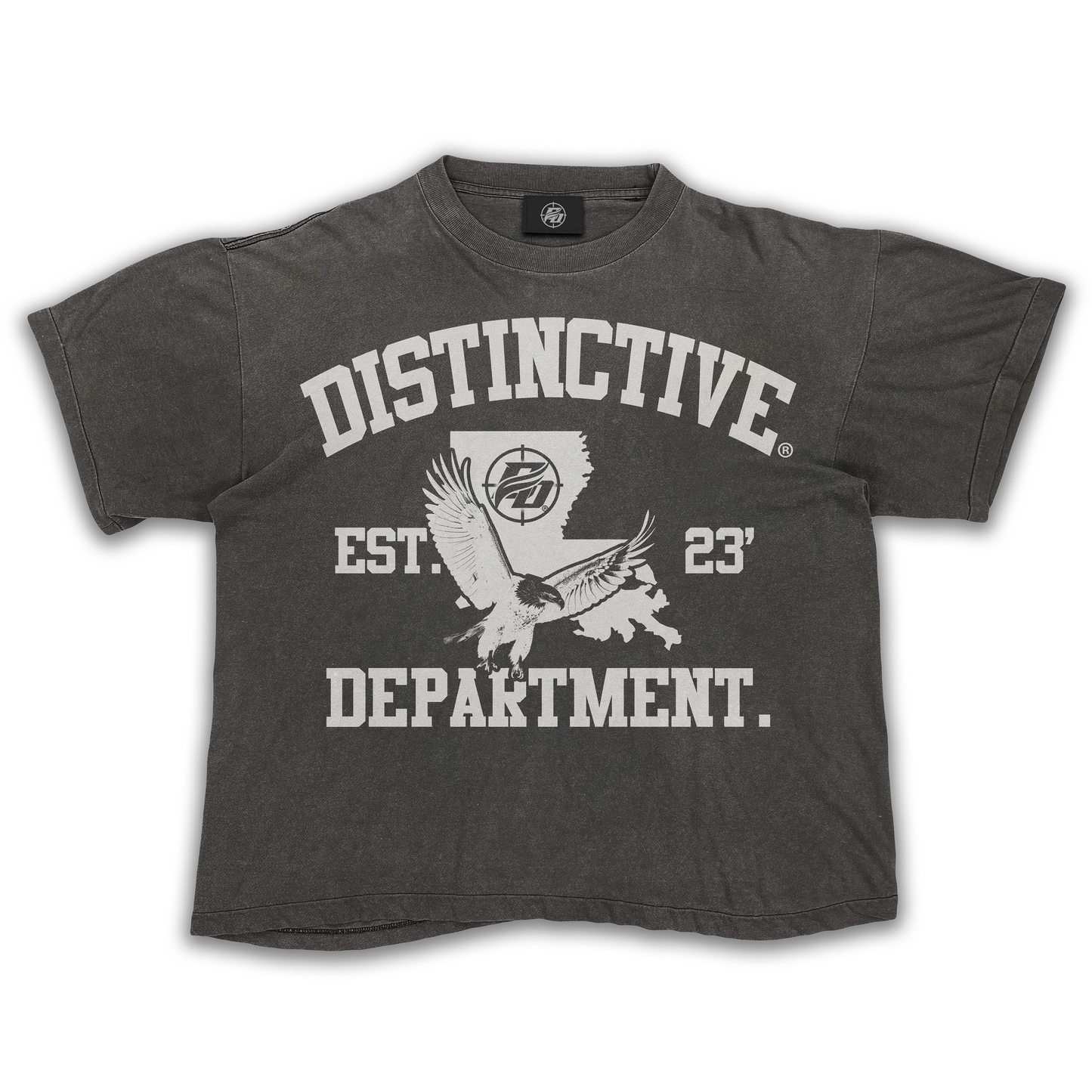 Distinctive “vintage boot tee”