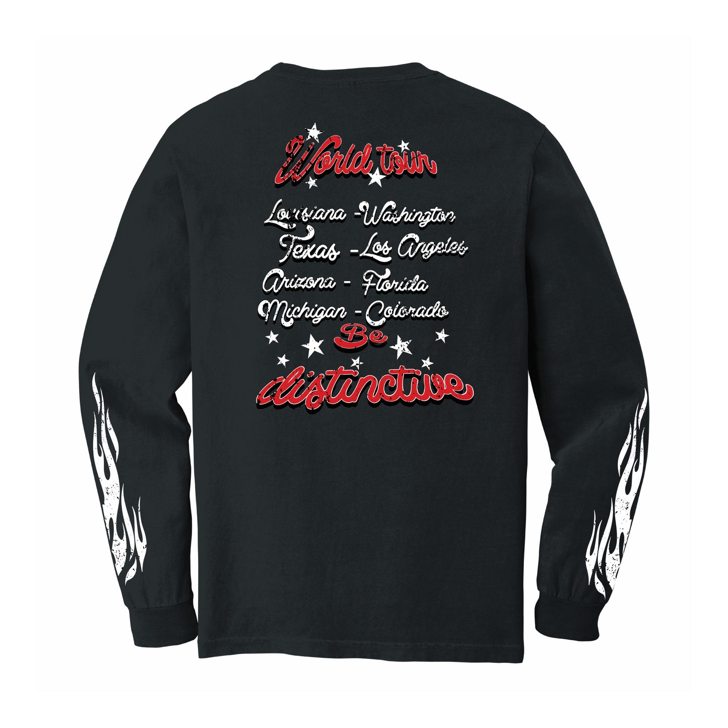 “Distressed World Tour Long-sleeve”